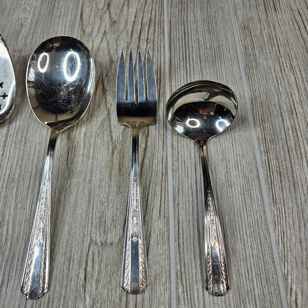 Hollywood International Silver Plate Serving Utensils Set of 4